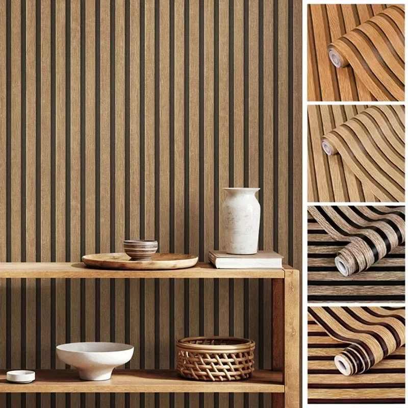 ملصق حبيبات خشبية مقاس 45 سم من مادة PVC مقاومة للماء والزيت، ورق حائط ذاتي اللصق لخزانة المطبخ في غرفة المعيشة، طبقة زخرفية #6