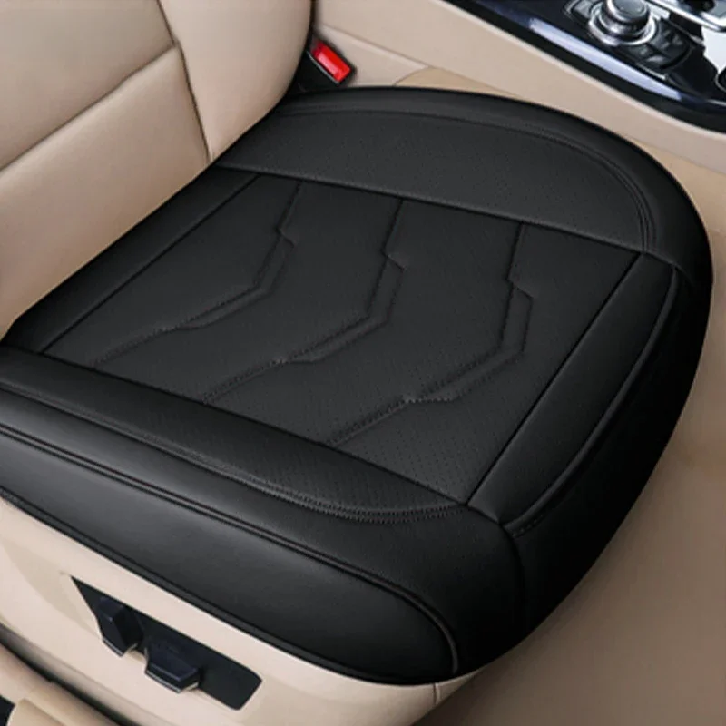 SEAMETAL Luxe autostoelhoes PU lederen zitkussenhoezen Universele auto-interieurstoelen Bescherming Pad Mat Vier seizoenen - afbeelding 2