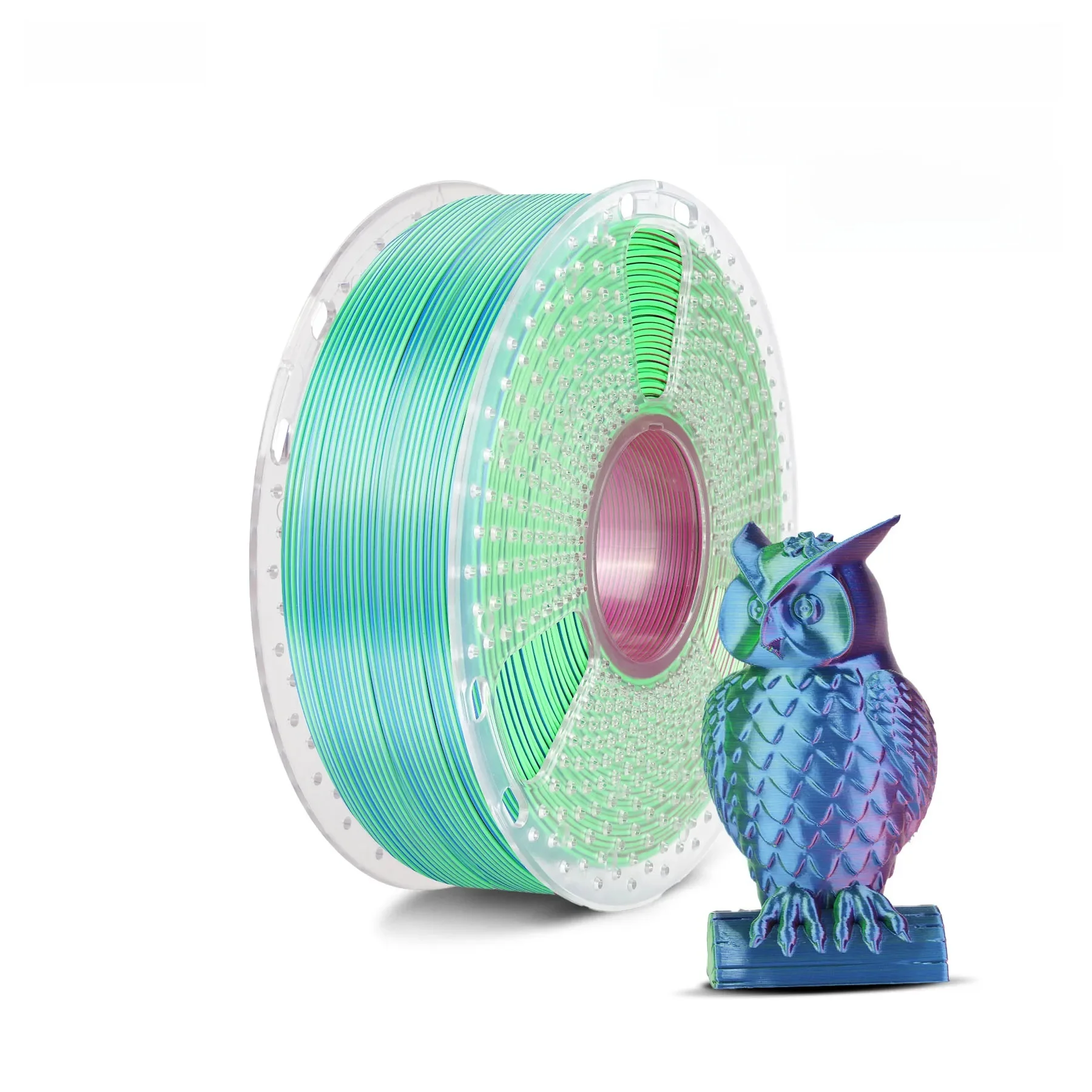 SUNLU Silk PLA Plus Filament do Drukarek 3D 1KG/Szpula 1.75mm ±0.02MM Pla+ Rabinbow Dwukolorowe/Trójkolorowe Filamenty do Druku 3D Szybka Wysyłka — zdjęcie produktu 7