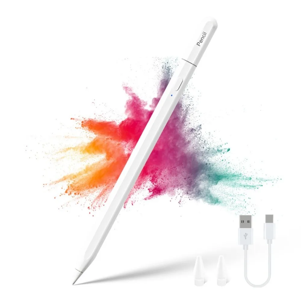Lápiz Óptico Magnético con Carga para iPad 2018-2025, Rechazo de Palma, Punta Precisa, Escritura Fluida para iPad Pro Air Mini