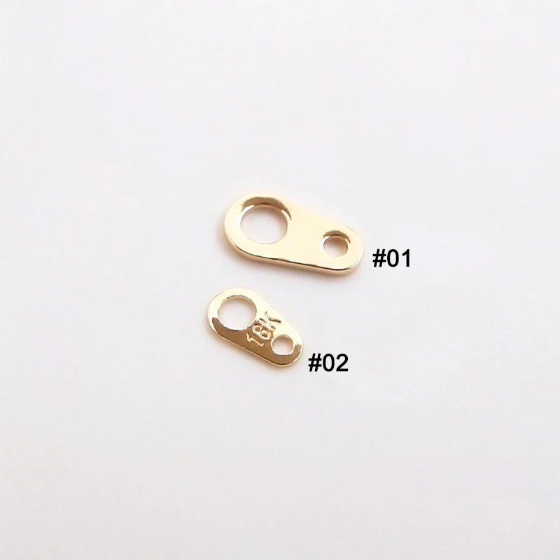 14K Gold Plated Brass Infinite Symbol Connector Charms For Chain End DIY Necklace Making Supply Connector