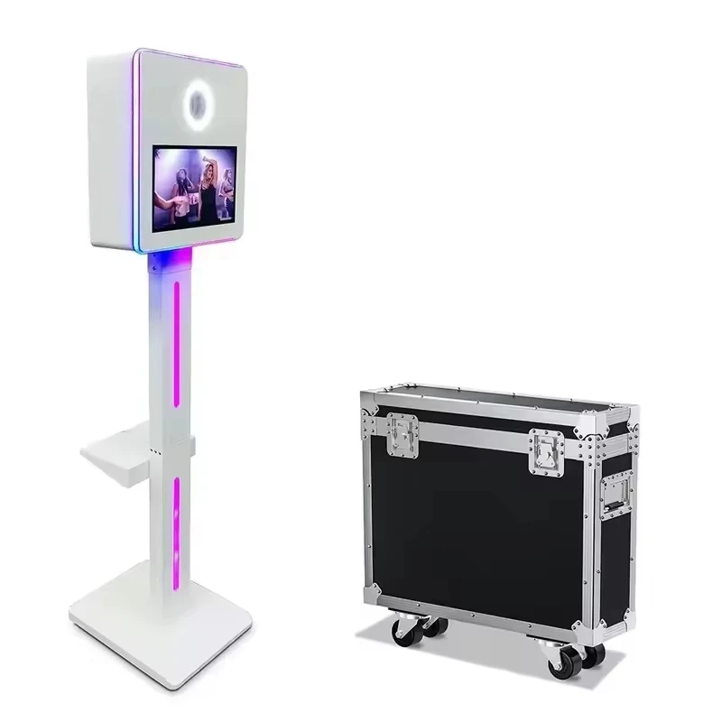 15,6-inch fotobooth met spiegel, vierkant model, ideaal voor feesten, evenementen en bruiloften. |     Rechtstreeks van de fabrikant + 1 jaar garantie, verzonden vanuit een Europees magazijn, snelle