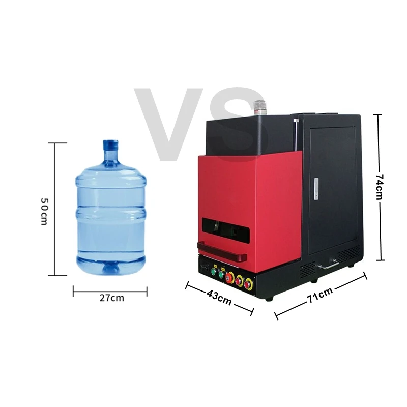 Ly Enclosed Fiber Laser Nameplate Marking Machine Laser Source Optional Metal Stainless Steel with Electric Lifting Function 50W