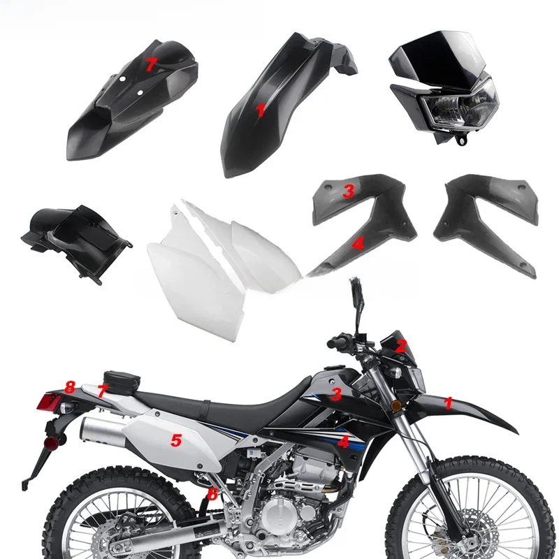 AliExpress MOSOKOYO For Kawasaki KLX 250 KLX250 2008-2019 Plastic Full Protect Guard Covers Tank Plate Dirt Bike Fairing