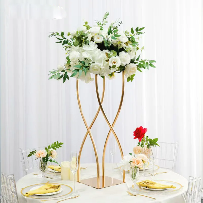 

Лидер продаж, железная золотая подставка для цветов, центральные части, вазы для цветов, свадебные украшения, украшения