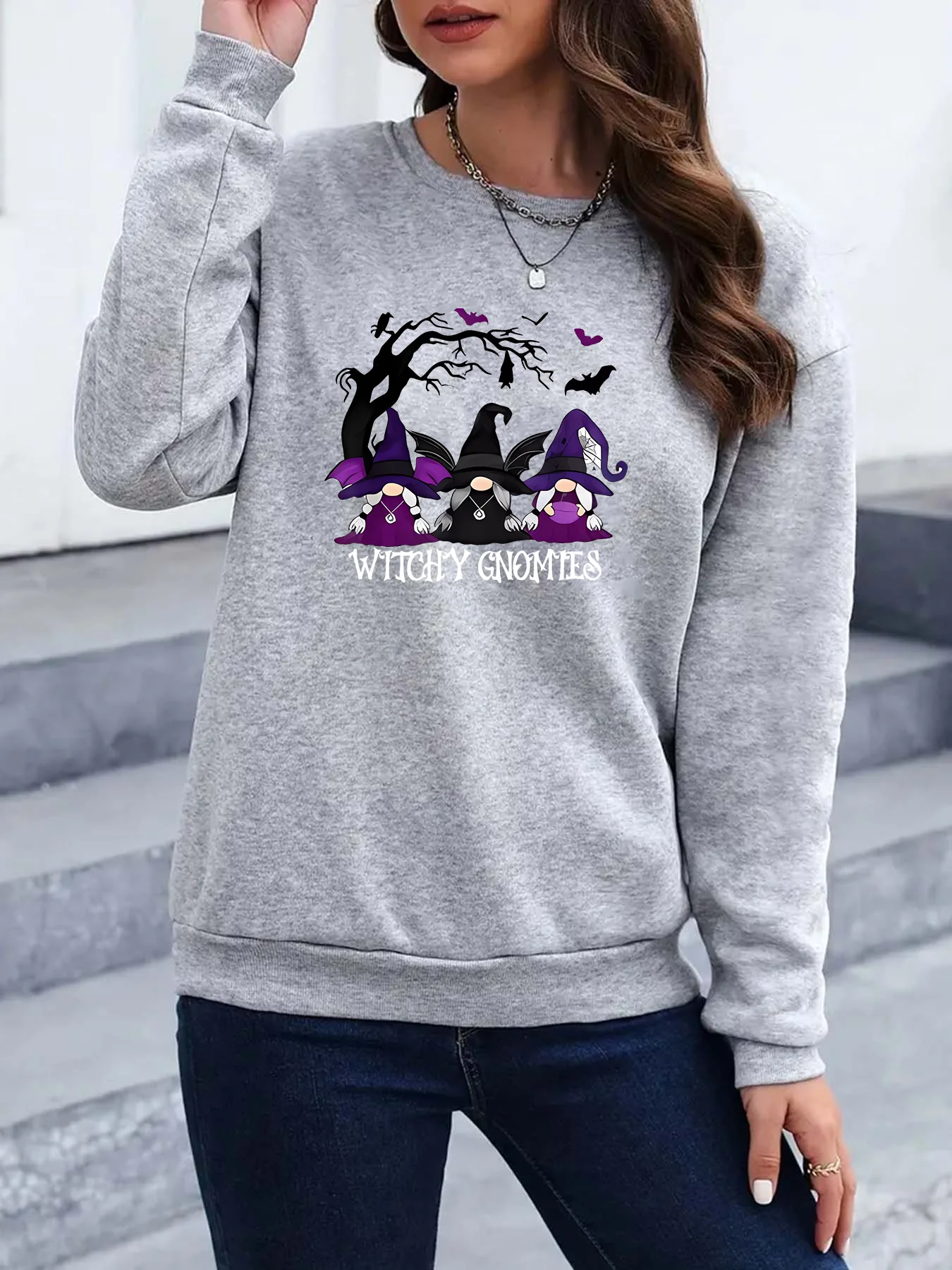 2024 Happy Halloween Witchy Gnomies Casual Sweatshirts Streetwear Hiphop Fashion Funny Sports Hoodies