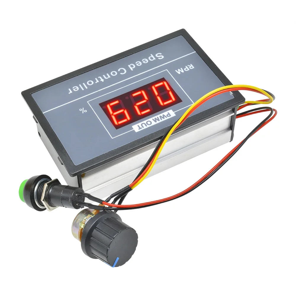 DC 6-60V 12V 24V 36V 48V 30A PWM DC Motor Speed Controller Regulator Motor Speed Controller with Start Stop Switch
