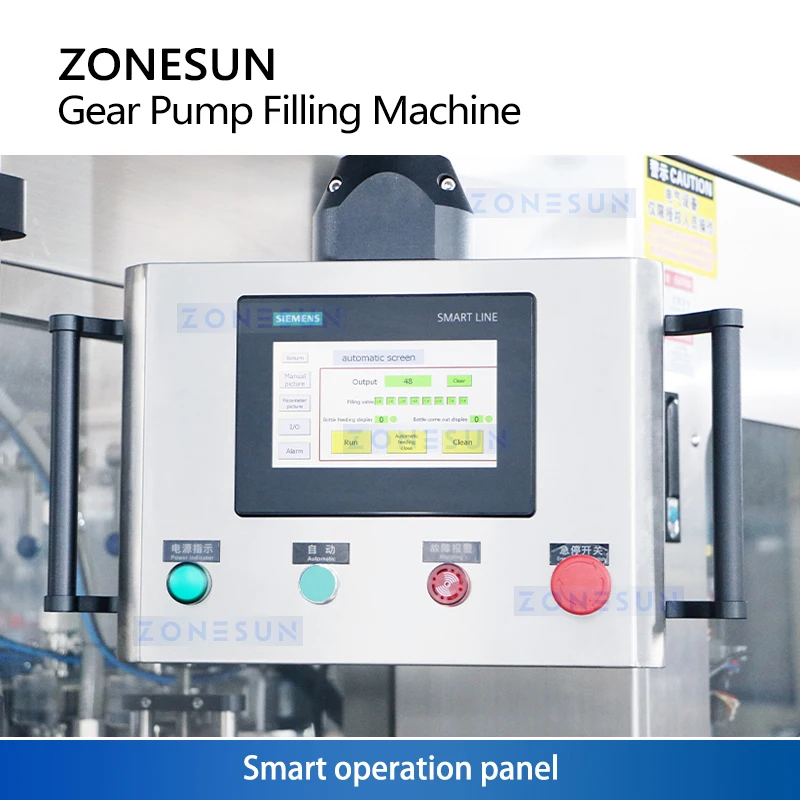 Zonesun ZS-VTGP8D Automatic Thick Paste Filling Machine Gear Pump Filler Servo Liquid Filler 8 Head Filling Machine