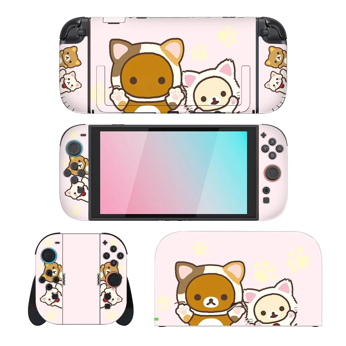 Nouveau dessin animé autocollant peau pour Nintendo Switch 2 NS Console Dock chargeur support de support Joy-con contrôleur vinyle