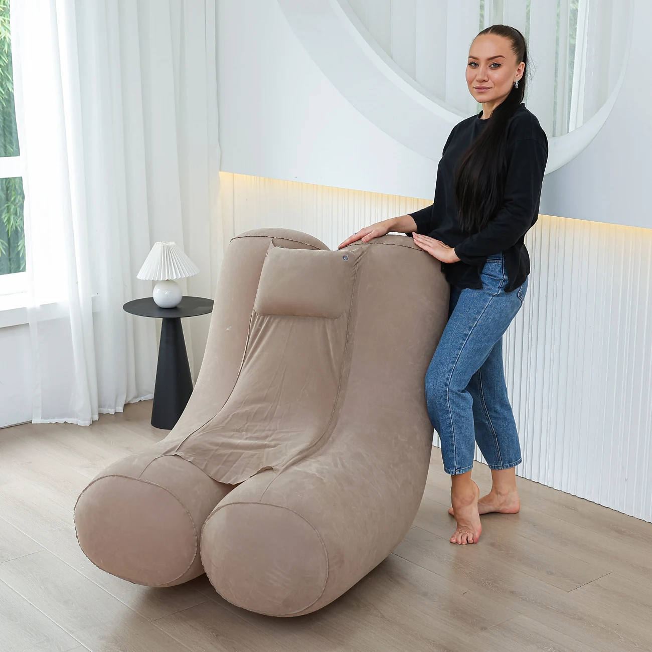 Bean Bag Chair, Large Reading Chair for Adults Ultra-Comfy, Corner Floor Sofa, Furniture for Living Room Bedroom Gaming image 4