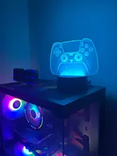 NEON GAMER Lampa 3D LED Lampka nocna do gier RGB Lampy dla dzieci Dekoracja pokoju dla graczy Sypialnia Lampa stołowa Spersonalizowane prezenty - AliExpress 