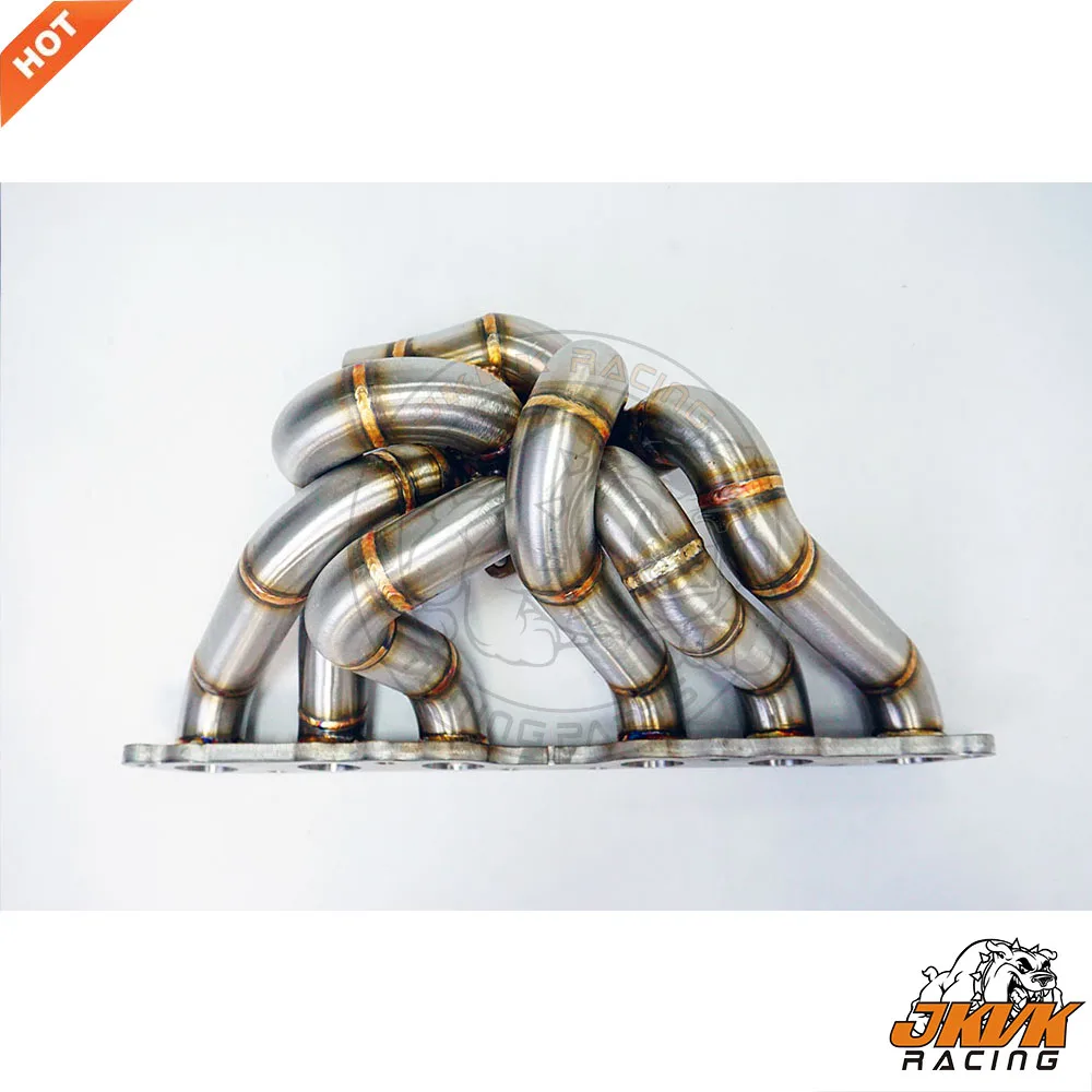 JKVK RACING SS304 3mm rura parowa T4 twin scroll równa długość Turbo nagłówek dla Supra MK4 2jzge 2JZ GE kolektor