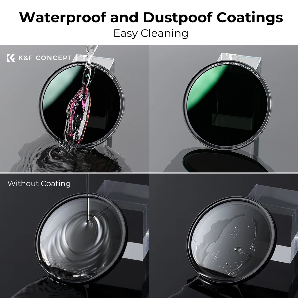 K & f conceito nano x série 49-82mm kit de filtro de lente magnética gnd8 + nd8 + nd64 + nd1000 + anel adaptador magnético 5 em 1 sistema de troca rápida