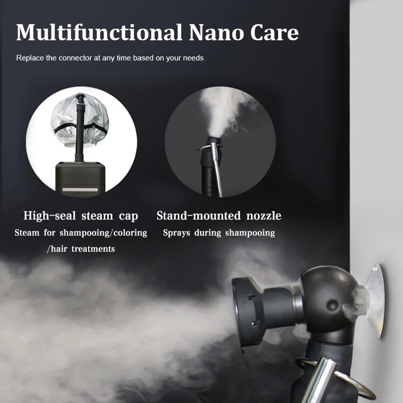 

Factory Price Nano Mist Spa Micro Hair Steamer 1400ml Water Tank Negative Ion Steam Hair Treatment Hair Salon Spray Machine