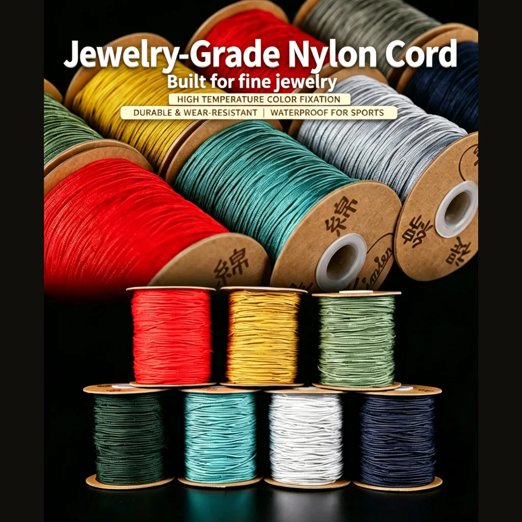 Premium Braided Nylon Cord Colorfast Durable String Anti-Fray High Density Woven Thread Bracelet Bead Craft DIY Jewelry Supplies