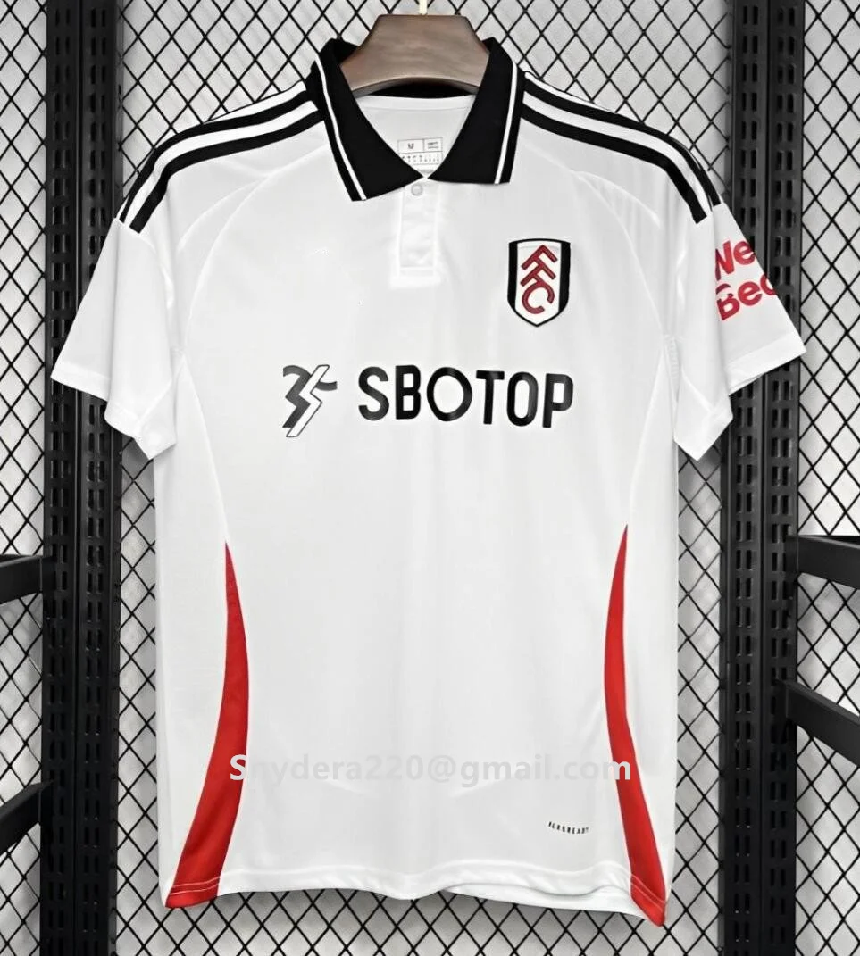 

24/25 Fulham Home Белые быстросохнущие тренировочные рубашки