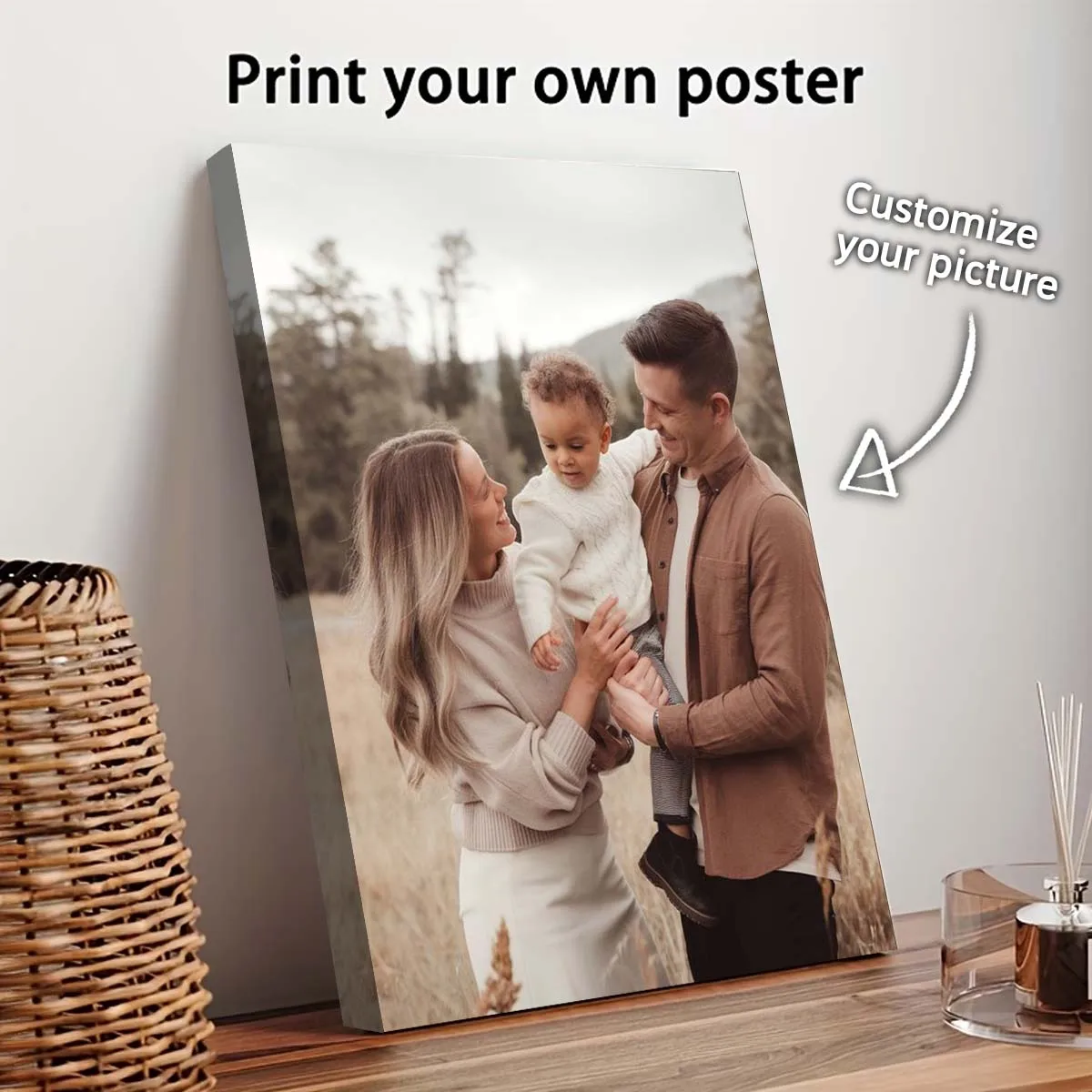 Image of Individuell Bedruckte Leinwandkunst: Poster, Wanddekorationen, Haustiere, Familie, Landschaften, mit DIY-Rahmen