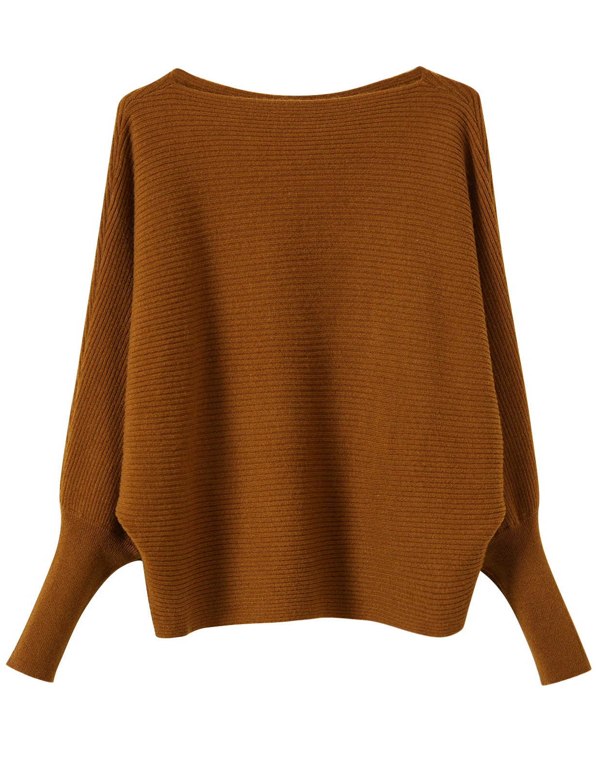 Women\'s Sweater Oversized 100% Merino Wool Sweater 2023 Fall Winter Warm Boat Neck Batwing Long Sleeve Top Knit Pullover Clothes