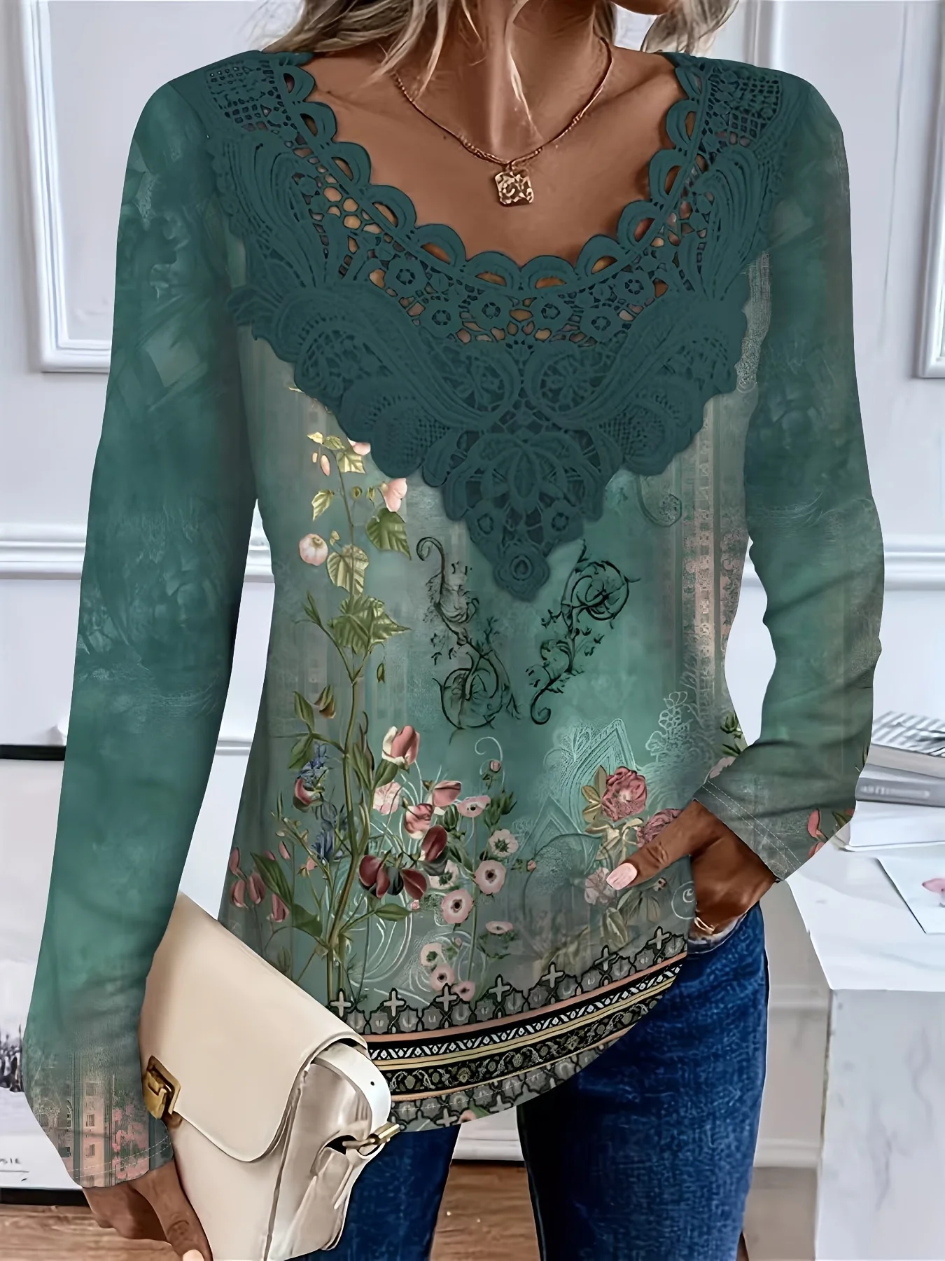 حجم كبير أنيقة امرأة عادية تي شيرت موضة فضفاضة تي شيرت امرأة مزاجه كم طويل تي شيرت عطلة نهاية الأسبوع