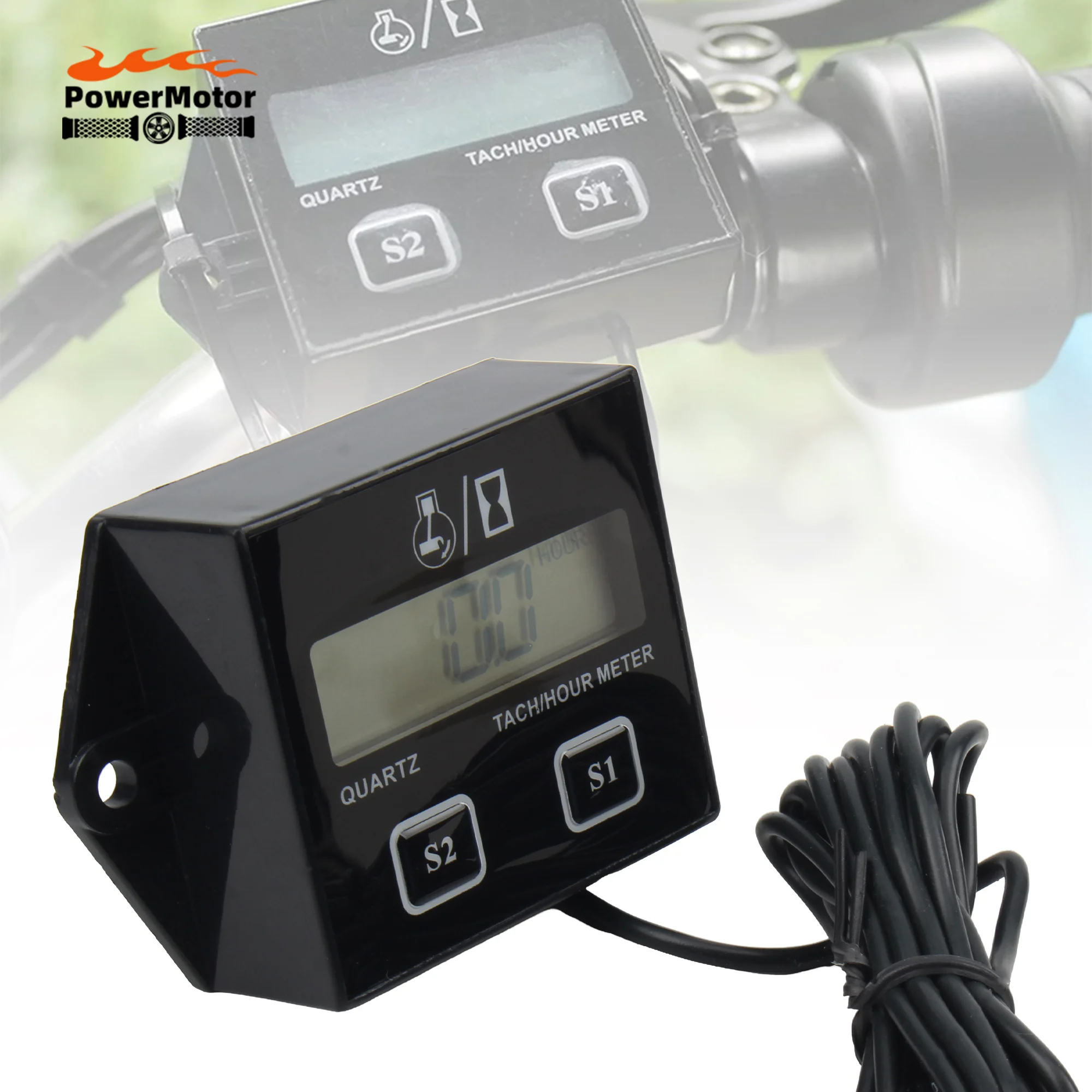 

Digital Motor Speedmeter Engine Hour Meter Tachometer Gauge RPM LCD Display For Boat Motor Stroke Engin Motorcycles Car