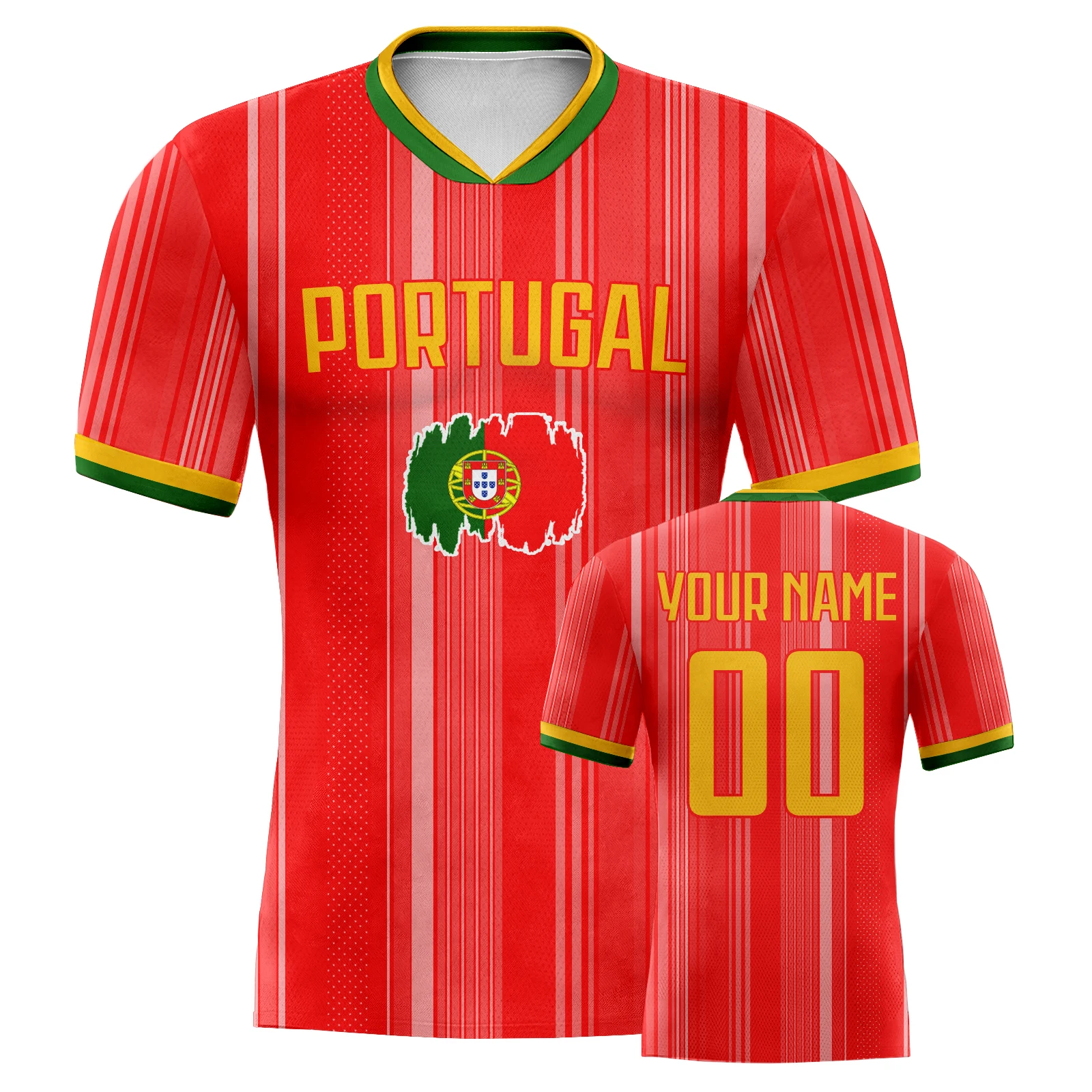 

Custom Portugal Soccer Jersey for Men Women Kids Youth Personalized Printed Name&Number Soccer Shirt Soccer Lover Gifts for Fan