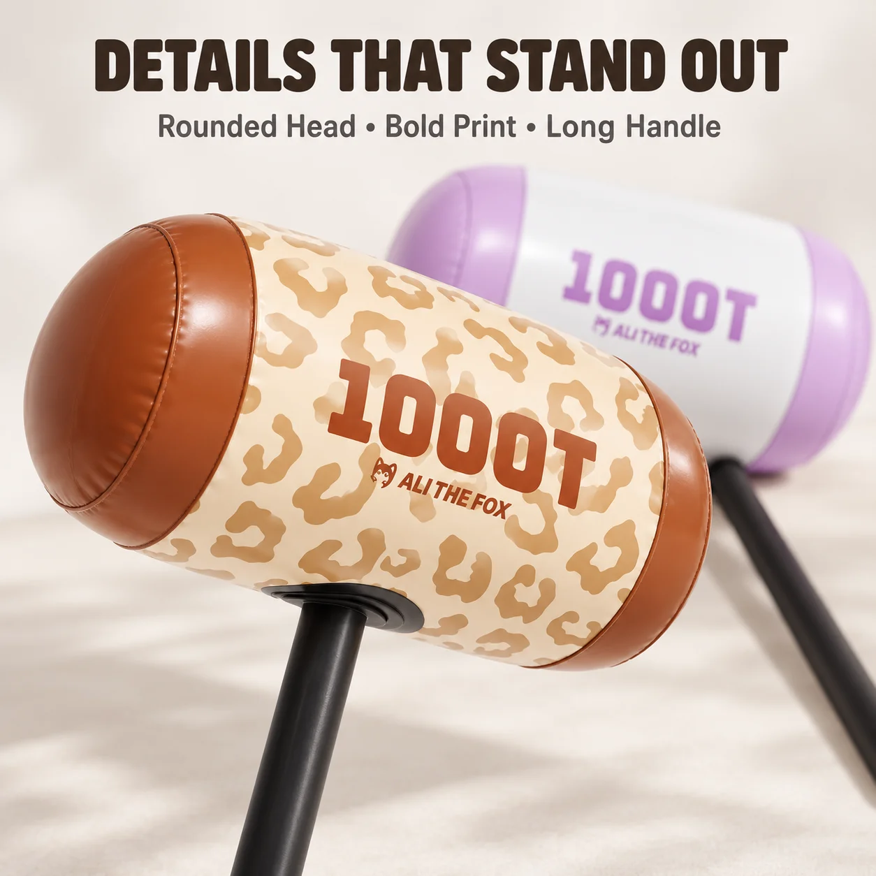 Inflatable Hammer Giant Funny Party Toy Lightweight Soft Hammer Long Handle Photo Prop for Birthday Carnival Outdoor Party Games