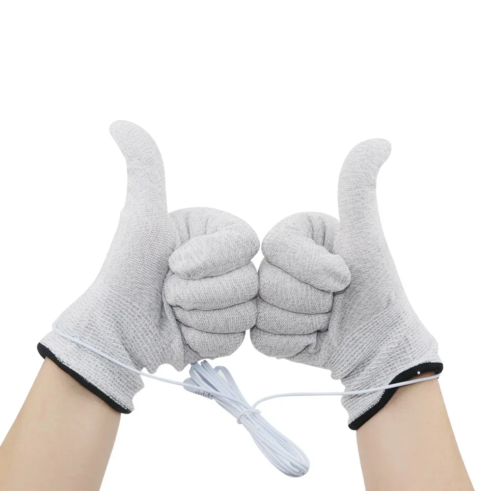 Gants à électrodes Tens EMS, stimulateur musculaire, physiothérapie pour Machine Tens, masseur, Relaxation électrique, soulagement de la douleur des mains