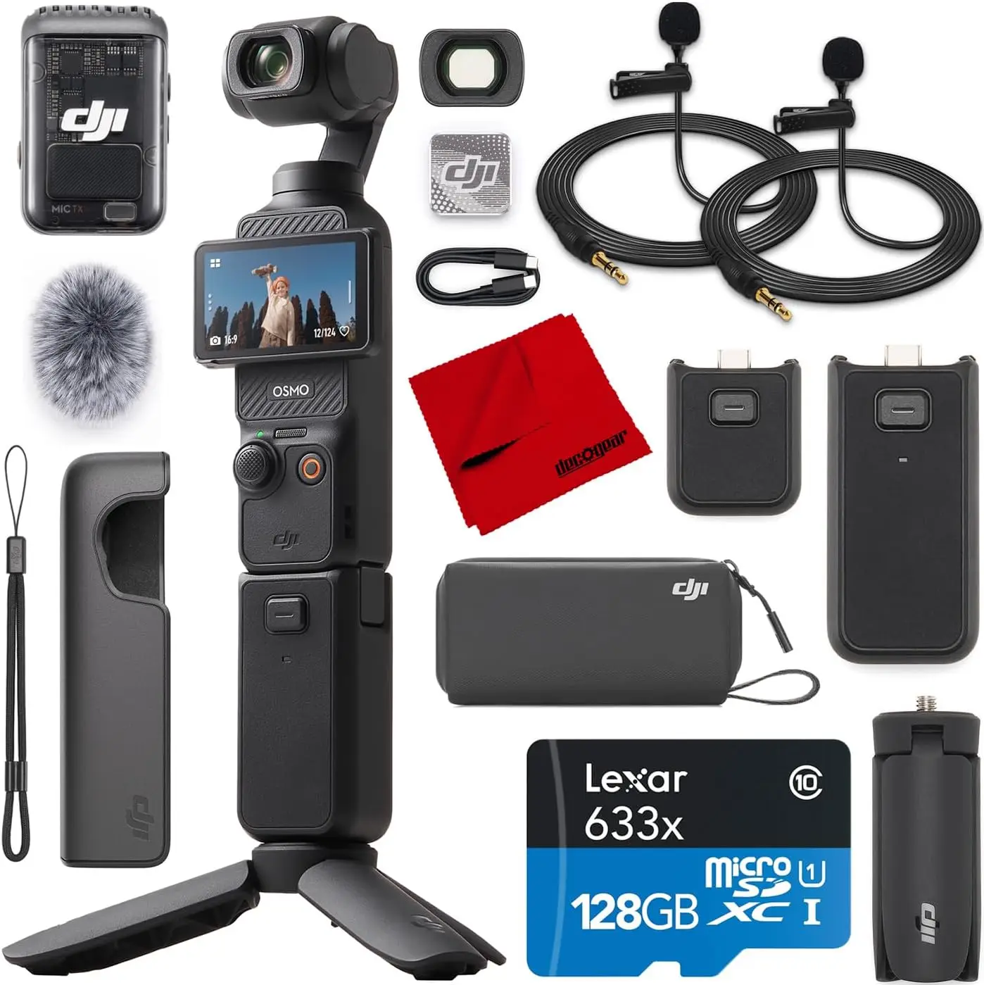 Câmera de vlogging combinada DJI Osmo Pocket 3 Creator mais vendida com CMOS de 1 '', vídeo 4K/120fps, estabilização de 3 eixos, rosto/objeto T