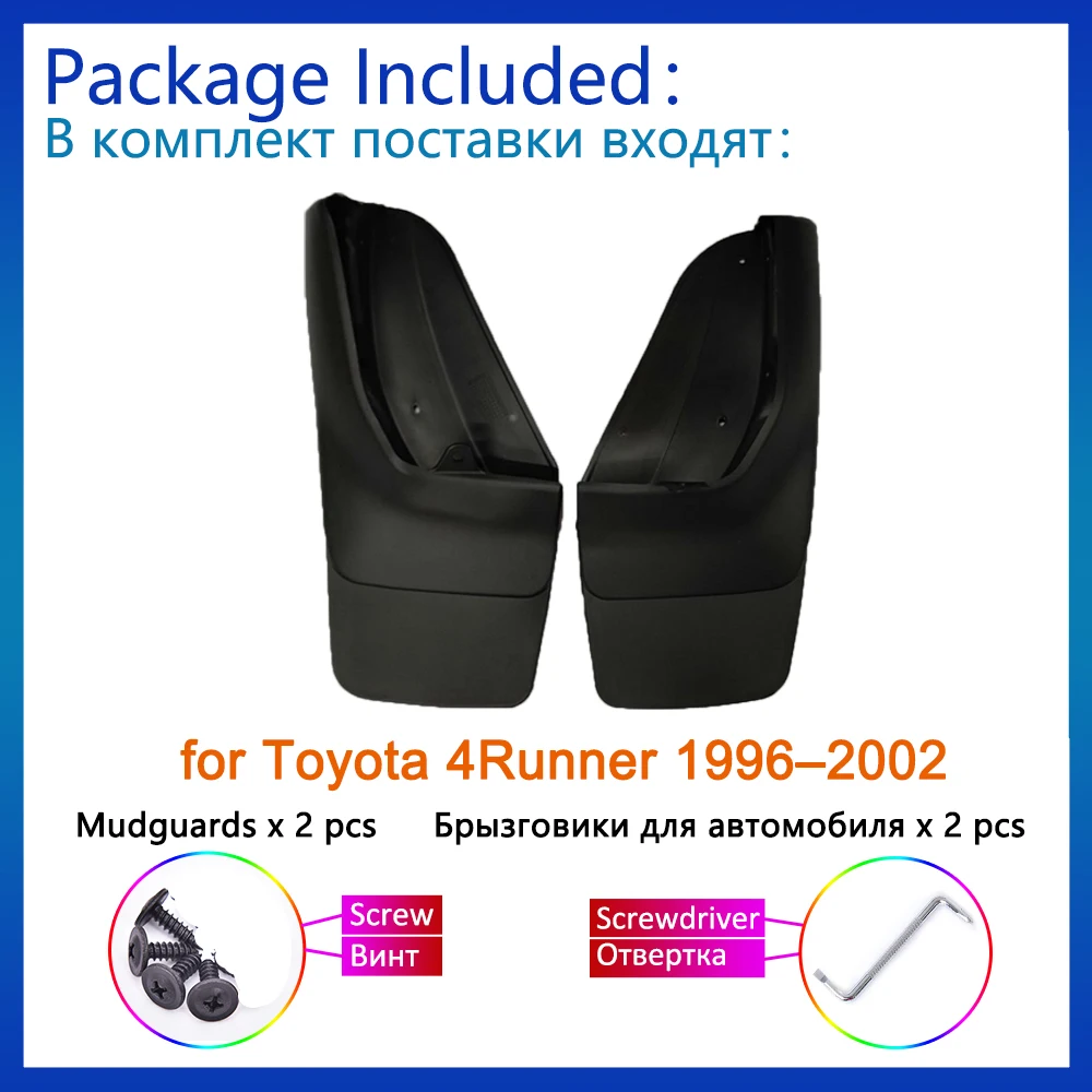 2Pcs Rear Wheels Mudguards for Toyota 4Runner 1996~2002 Accessories 2000 2001 1999 1998 1997 Mud Flaps Splash Guard Fender Flare