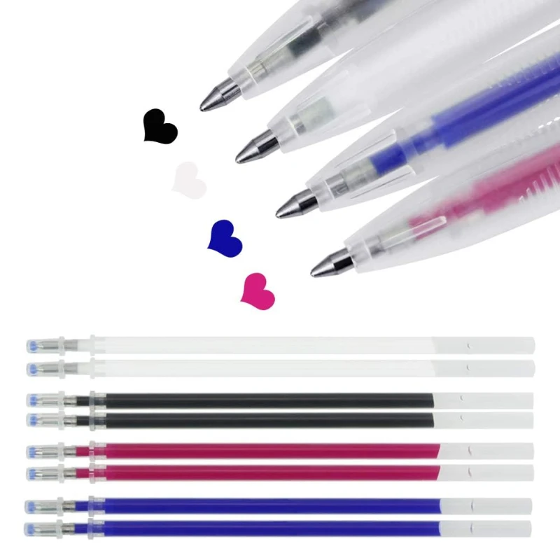 103Pcs / Set Heat Erasable Refill Marker Pen Temperature Disappearing Fabric Pens Line Marking DIY Craft Sewing Accessories