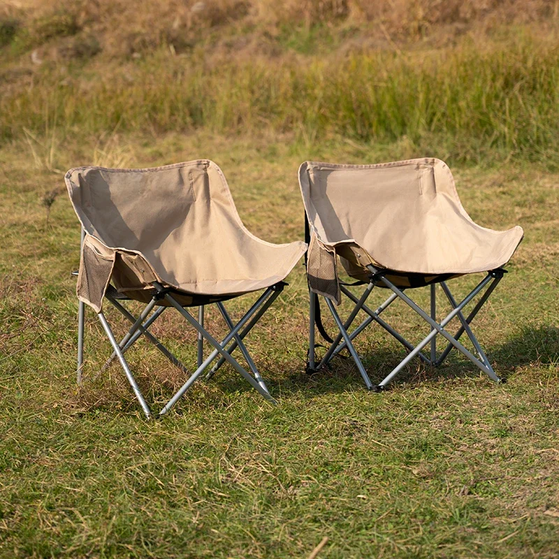 Buiten Opvouwbare Maanstoel Draagbare Stoel Campingstoel Picknickuitrusting Vissen Kleine Paardenkruk Student Schetsen - afbeelding 2