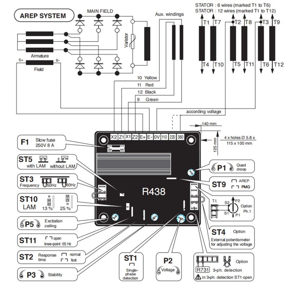 Schnelle Lieferung r438 avr leroy somer verwenden statt Generator hohe Qualität