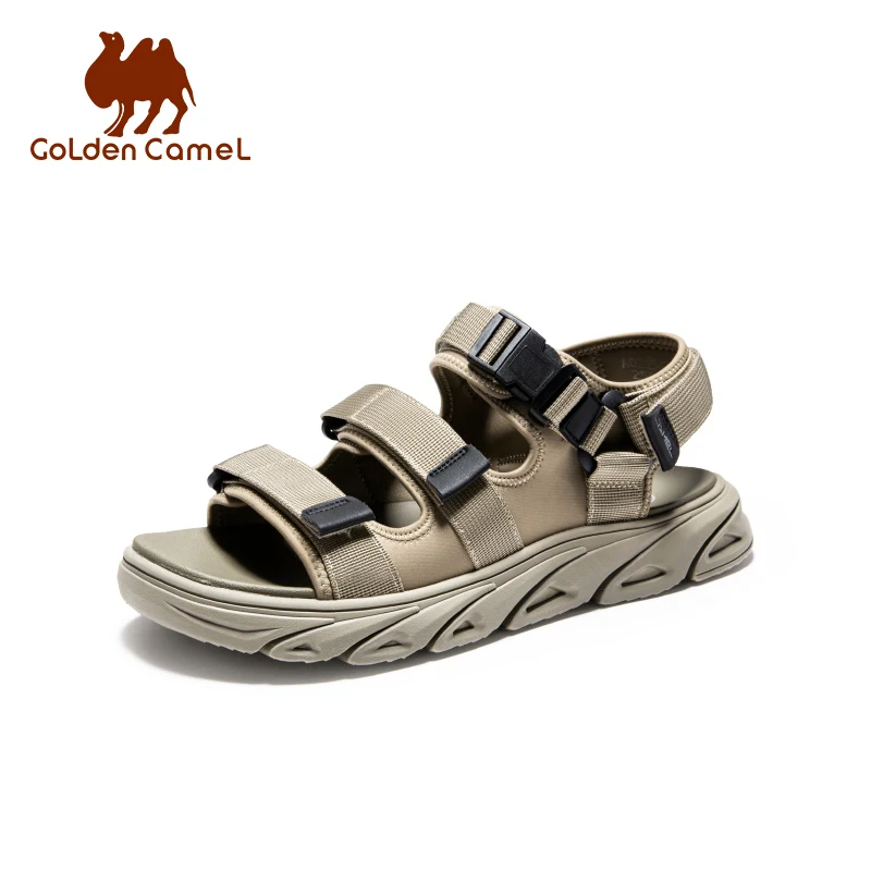 GOLDEN CAMEL Men\'s Summer Sandals 2023 New Casual Outdoor Beach Sandal Soft Comfortable Non-slip Male Shoes for Men Slippers