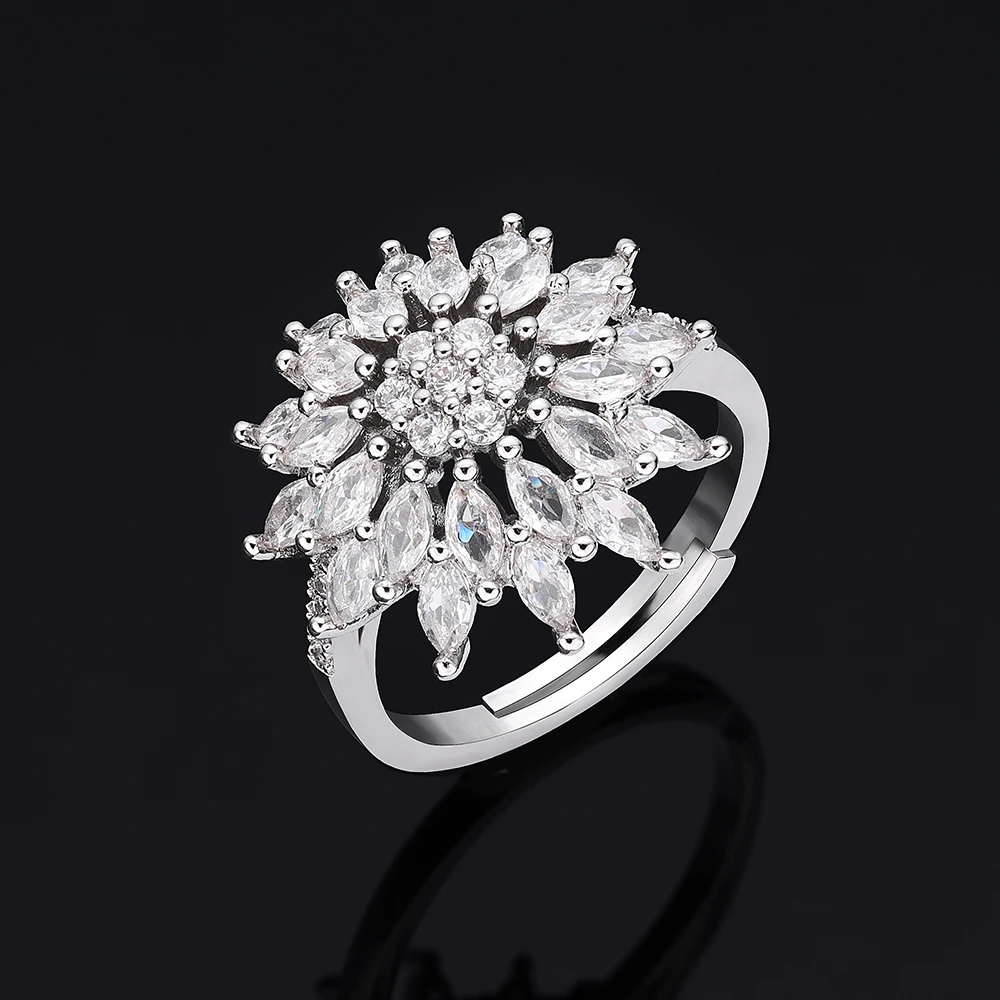 

Luxury Women Jewelry Elegant Shape Bridal CZ necklace earrings bracelet ring 4pcs Big Wedding Jewelry Sets For Bride