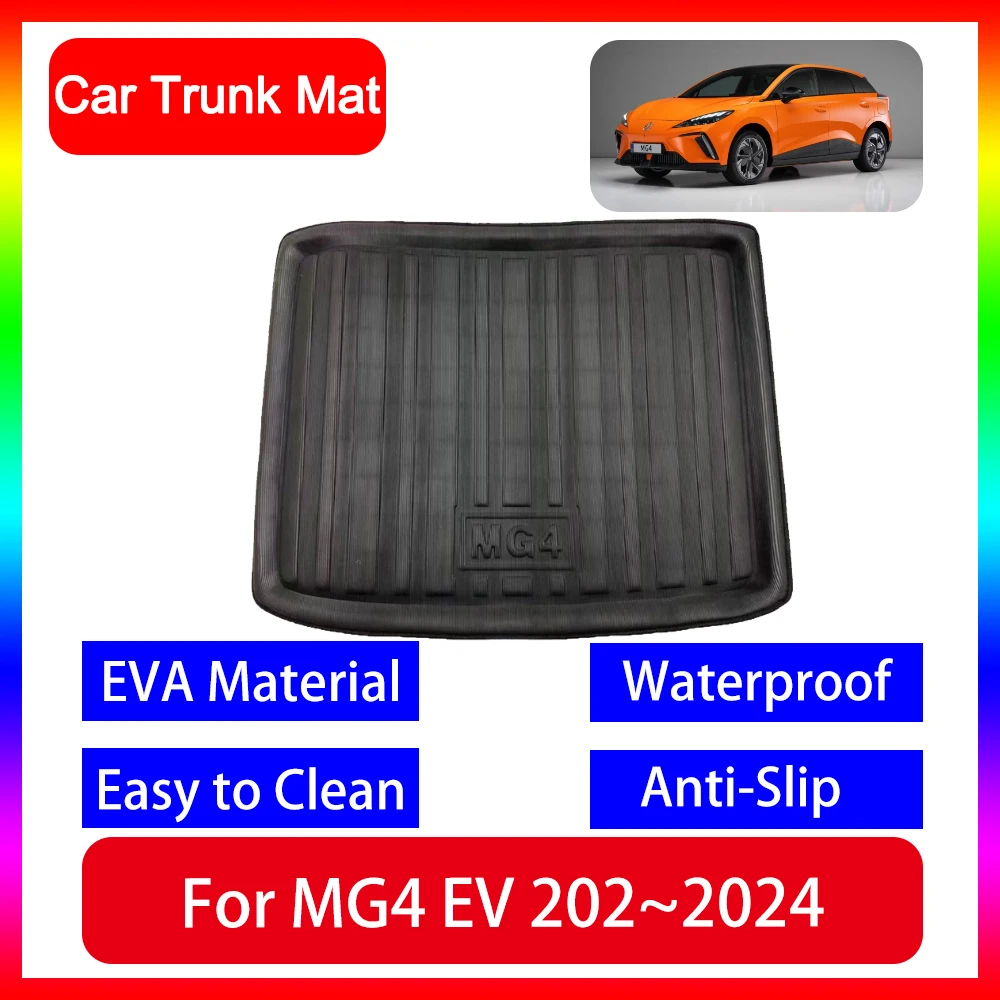 

for MG4 MG 4 EV EH32 Mulan 2023 Accsesories 2022 2024 Car Boot Cargo Mat Floor Rear Trunk Liner Tray Waterproof Carpet Interior