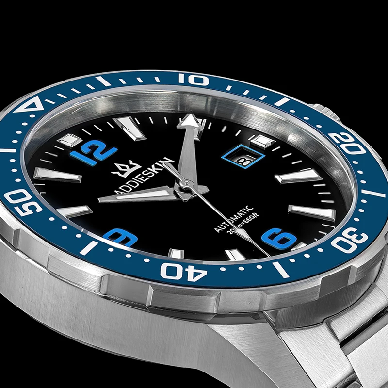 AddiesKin K009 Men's Automatic Dive Watch Ceramic Bezel 200M Waterproof Miyota 9015 Sapphire Crystal BGW9 Super Luminous Watch
