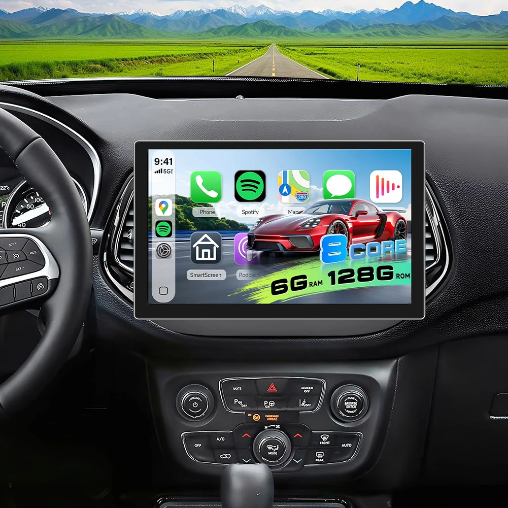 13'' [8 Core 6G+128G] Android 13 Car Stereo for Jeep Compass 2017-2020 with Wireless Carplay Android Auto,Touchscreen Car Radio