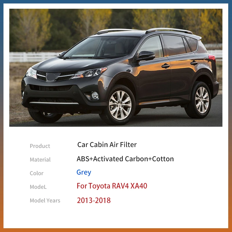 Air Filter For Toyota RAV4 XA40 2013 2014 2015 2016 2017 2018 Activated Carbon Cabin Filter 87139-50100 87139-06060 Accessories