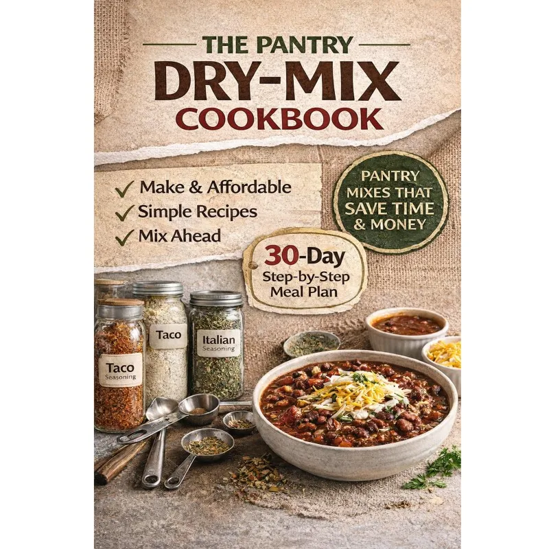 Easy & Practical Dry Mix Pantry Cookbook: 100% Budget-Friendly, Homemade Recipes to Stock Your Pantry for Long-Term Storage | Si