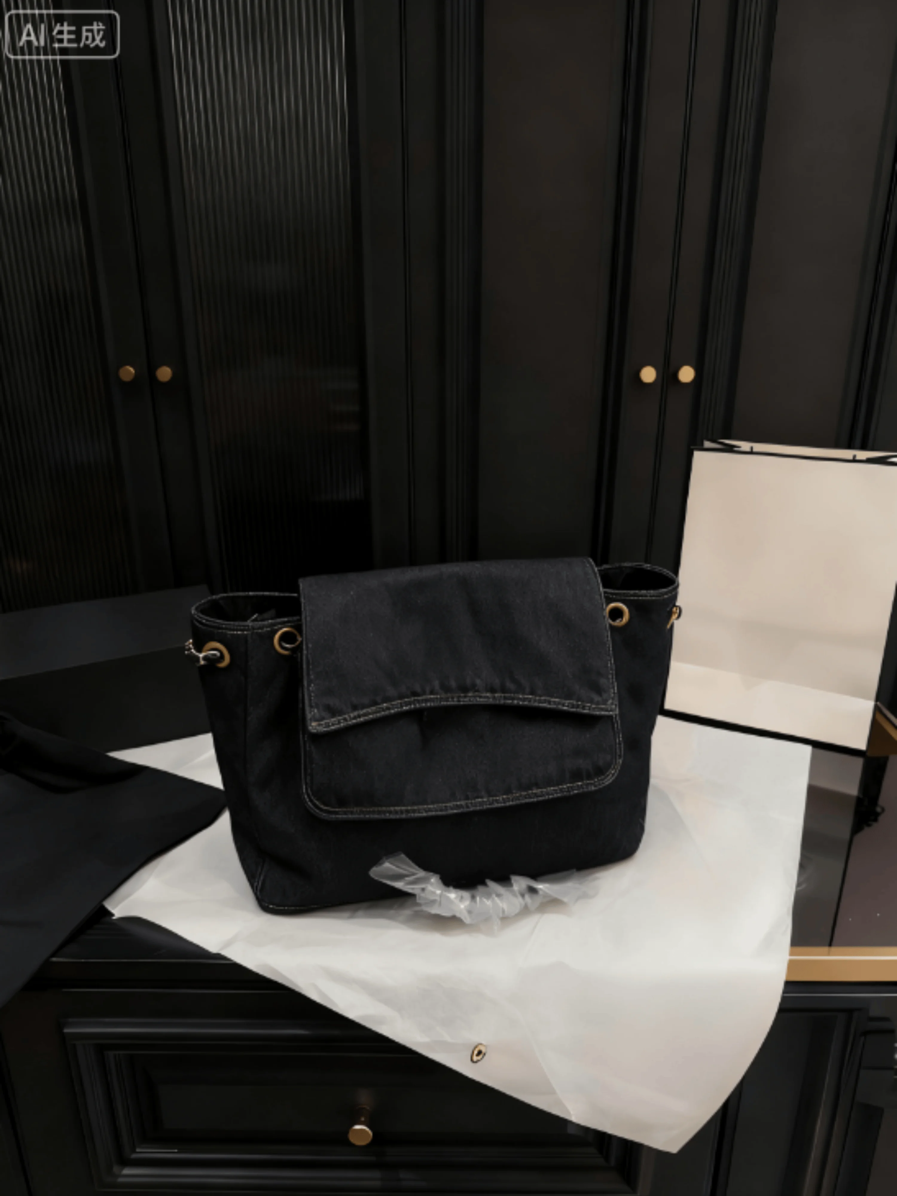 

2025 Ladies Tote Bag Fashion New Jean Chain Simple Casual Christmas Gift Classic Ladies Bag 34*27cm