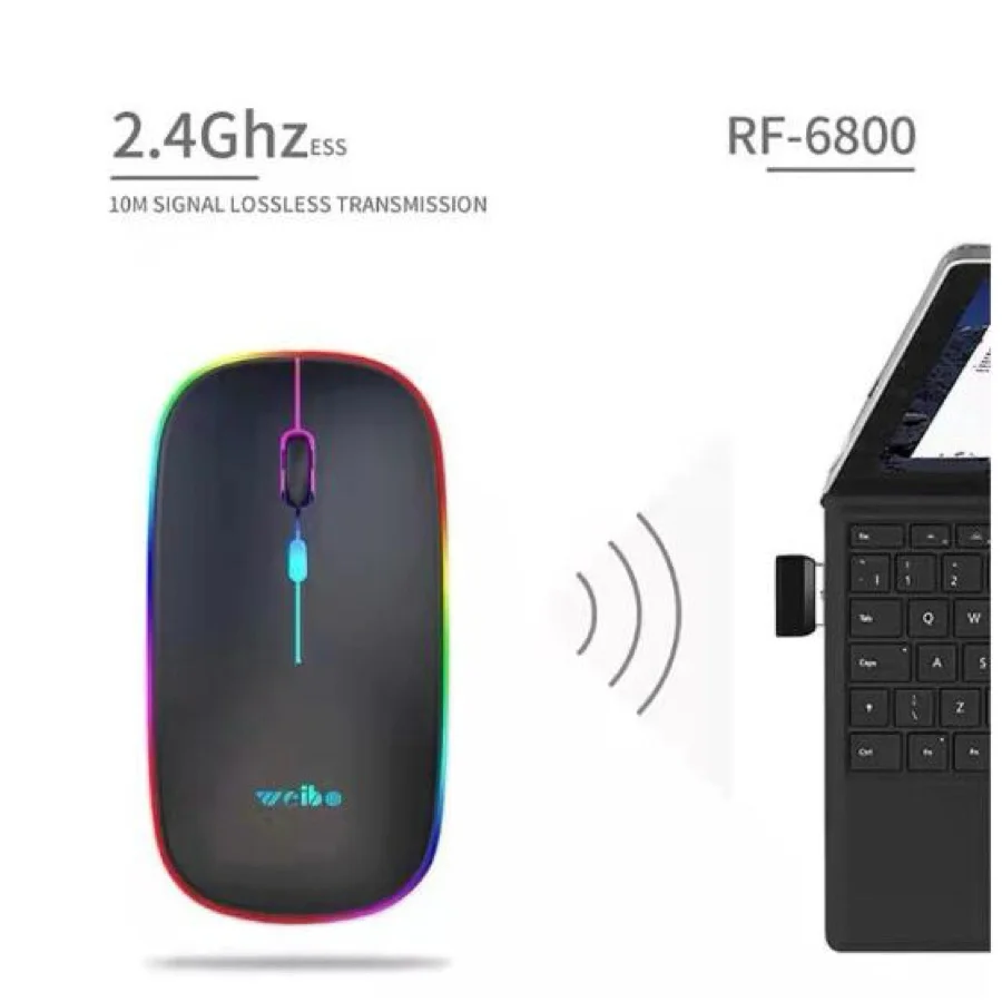 ماوس لاسلكي Sem Fio ماوس بصري ، rekarregável ، RGB ، USB ، من GHz