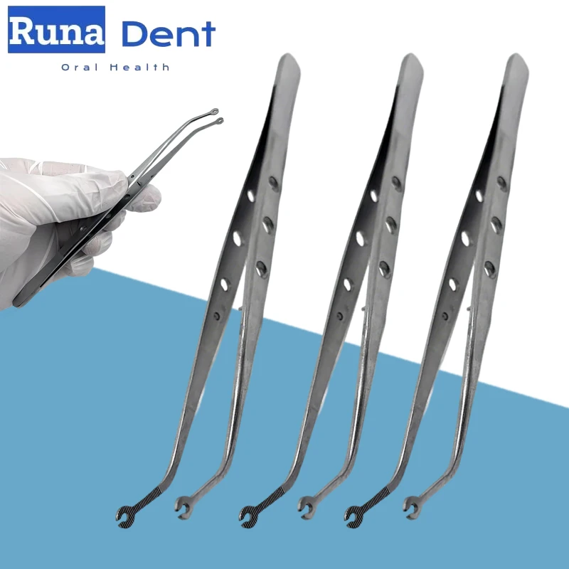 

Набор из 3-х зубоврачебных пинцетов с зубчатыми концами и пазами, держателей для хирургических игл, инструментов для оральной хирургии