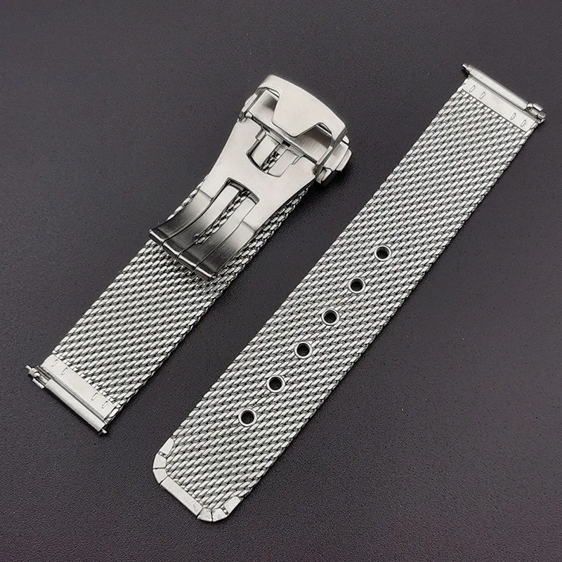 20mm 22mm Stainless Steel Strap For Omega Seamaster 300 Diving 007 Agent Series Business Men\'s Fashion Watch Accessories