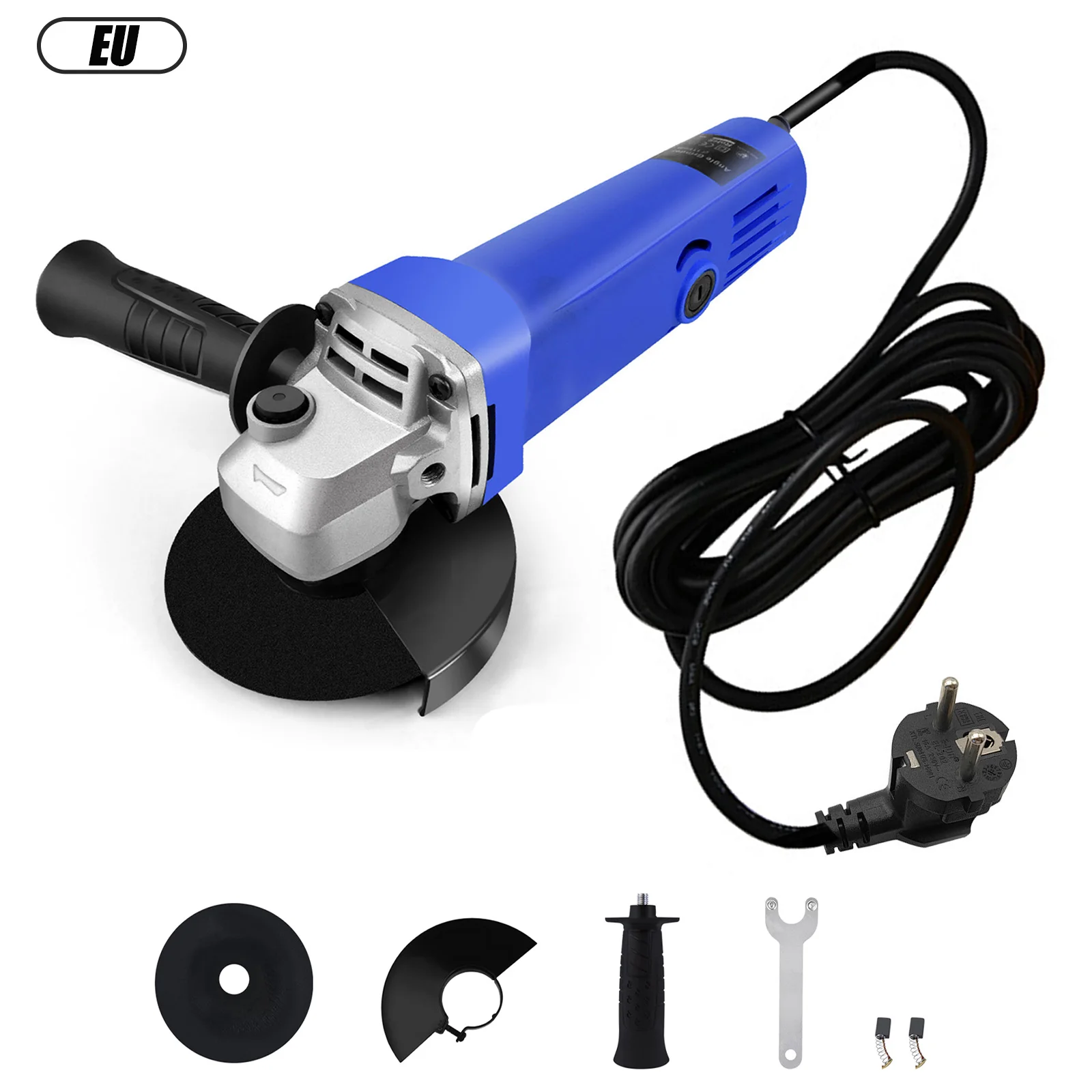 1000W Electric Angle Grinder 220V Corded Grinding Machine Stepless Speeds Electric Grinding Cutting Polishing Power Tool