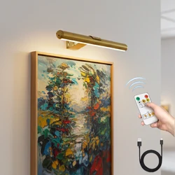 4000mAh Painting Picture Light Portrait With Remote Living Room Wireless Wall Lamp Art Display Rechargeable Battery Operated