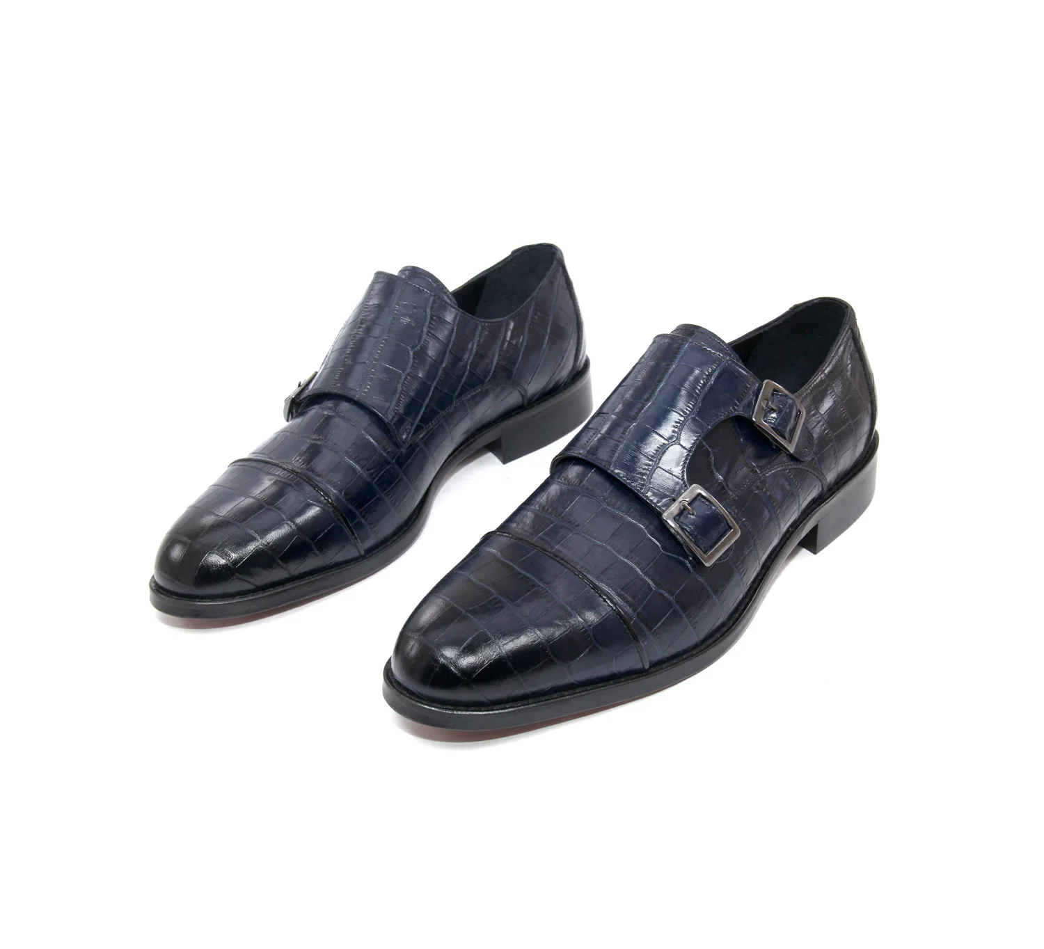 

Hand Painting genuine leather mens loafers classic shoes soft leather black color