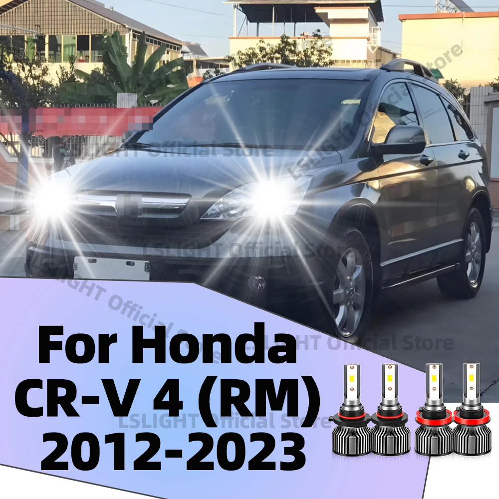 2/4x For Honda CR-V CR V CRV 2007-2014 Two-sided Ultra Bright 3570 CSP Car Headlamps 6000K Fog Lights 12V Bright White LED Kit