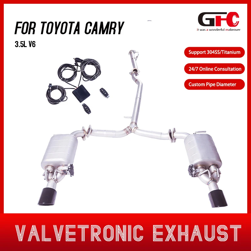 

Cat-Back Exhaust System for 2020 Toyota Camry 3.5L V6 304 Stainless Steel Electronic Valve Exhaust pipes