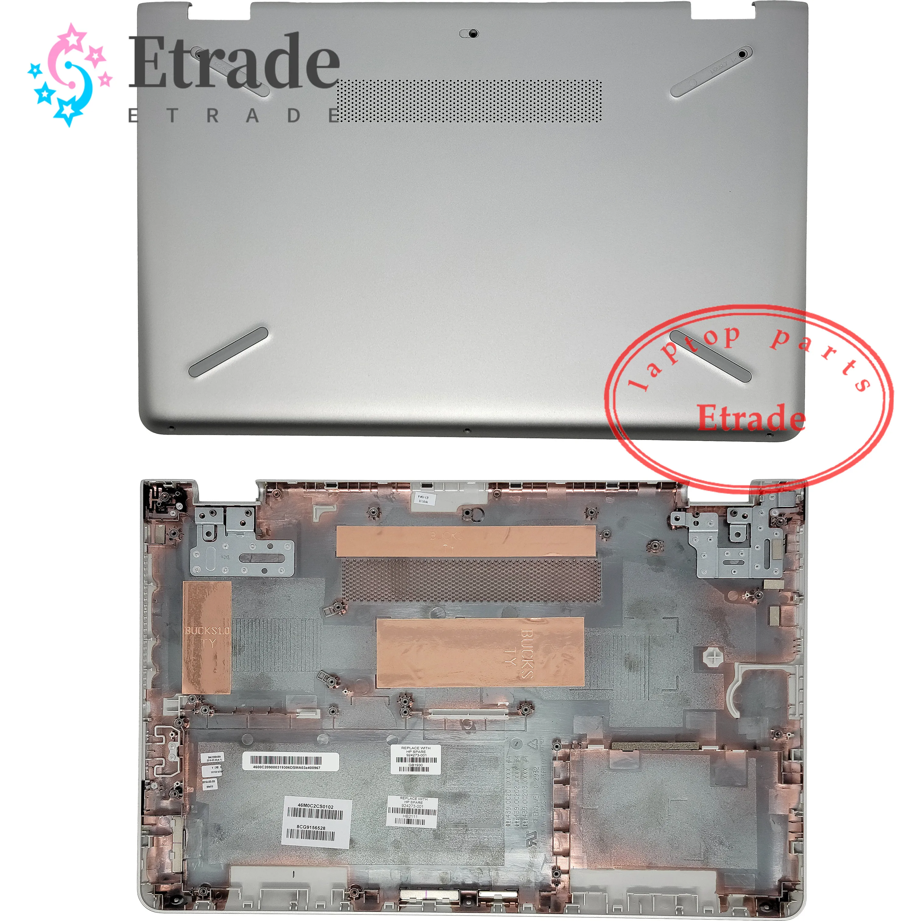 New Orig For HP Pavilion X360 14-BA 14m-ba011dx TPN-W125 Series Laptop Bottom Base Cover Lower Case 924273-001 924274-001