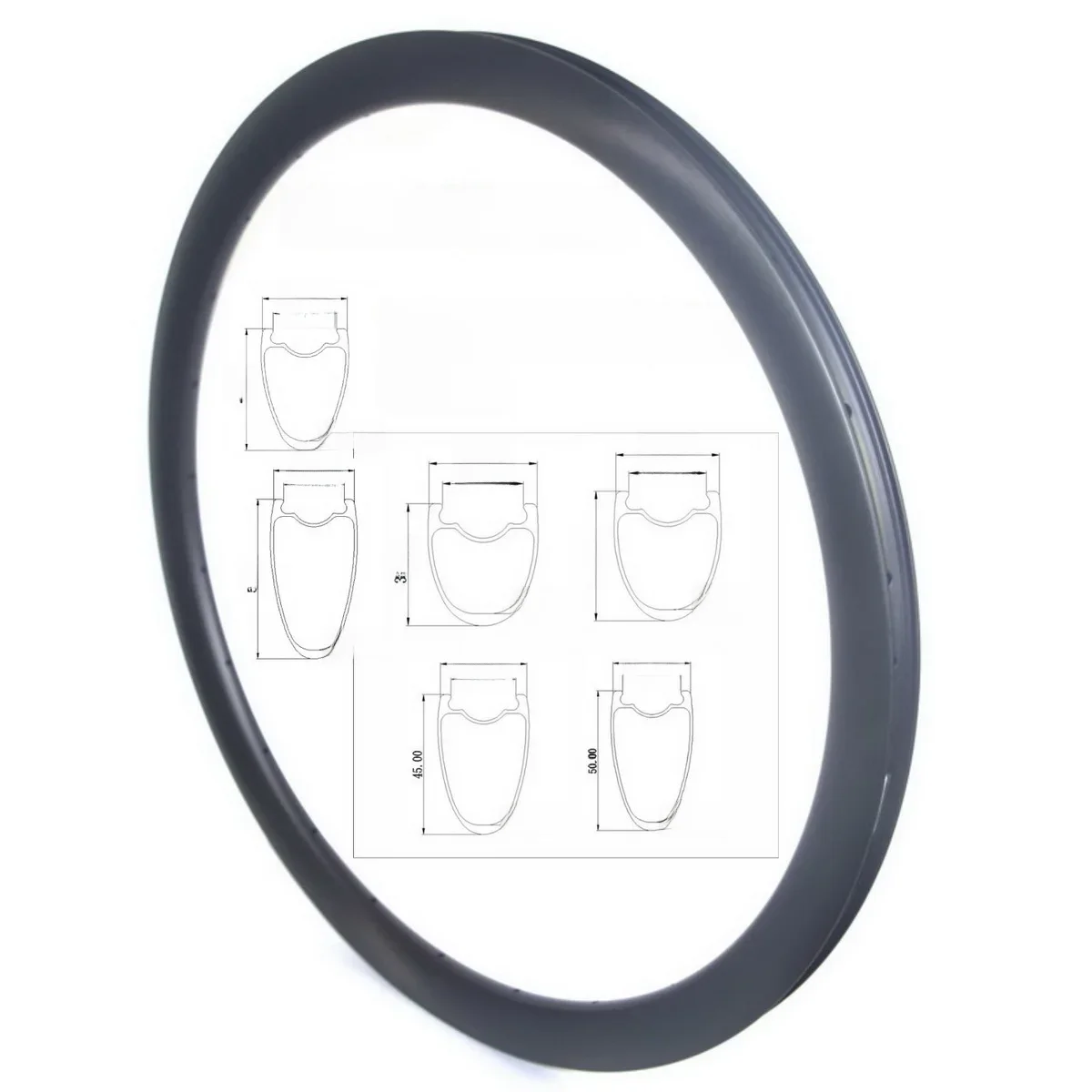 AliExpress TIMETECBIKE Light 700C Gravel Bike Road Carbon Rims Disc Brake 28mm Width 30mm 35mm 40mm 45mm 50mm 55mm 60mm Height Tubeless Toray T800